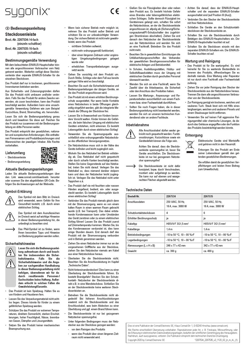 Sygonix 2267534 operating instructions Sygonix 2267534 operating instructions