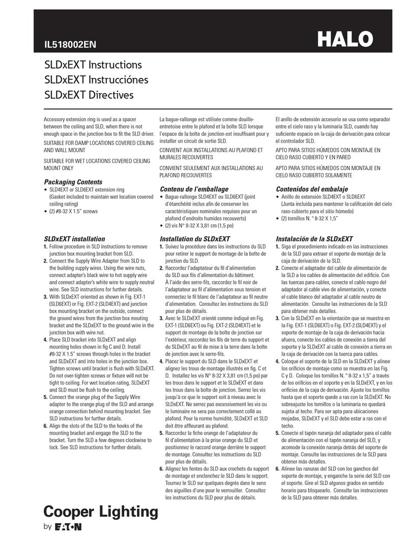 Halo SLDEXT Series instructions