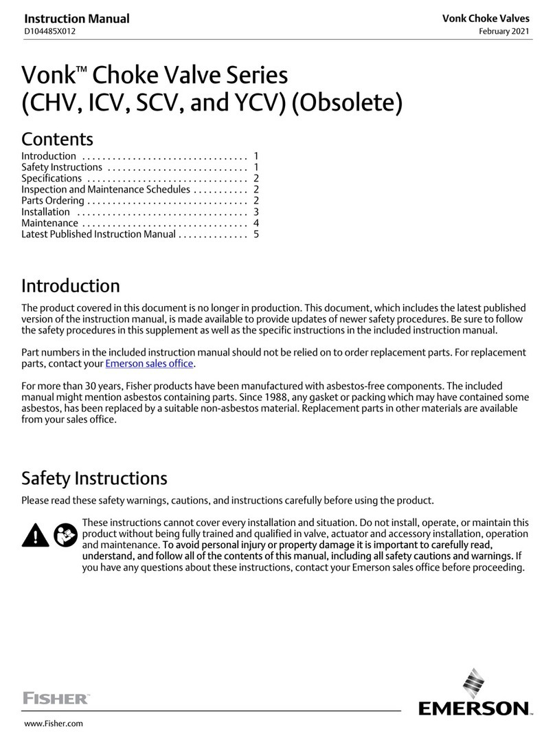 Emerson Fisher Vonk CHV User manual