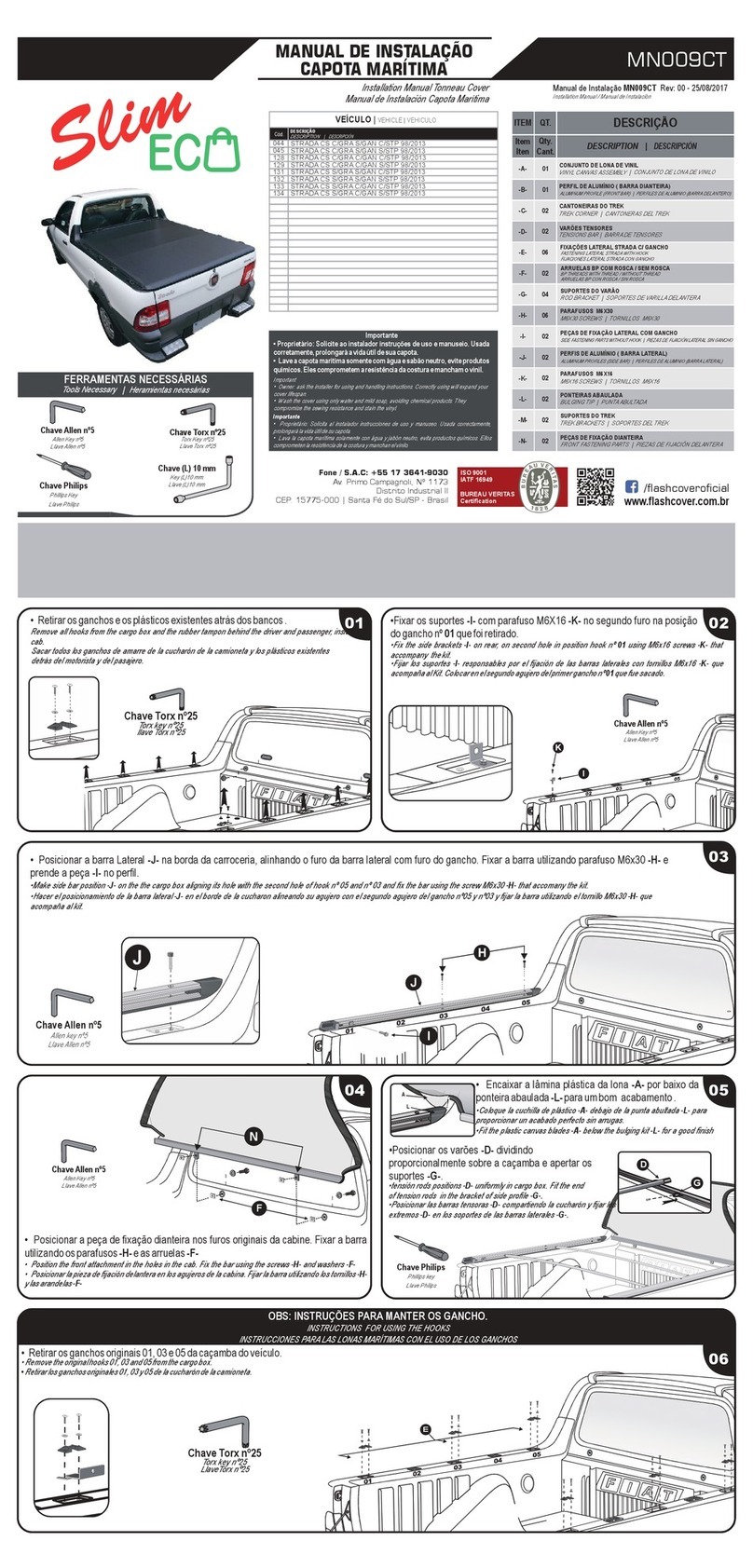 Flash Cover Slim MN009CT installation manual