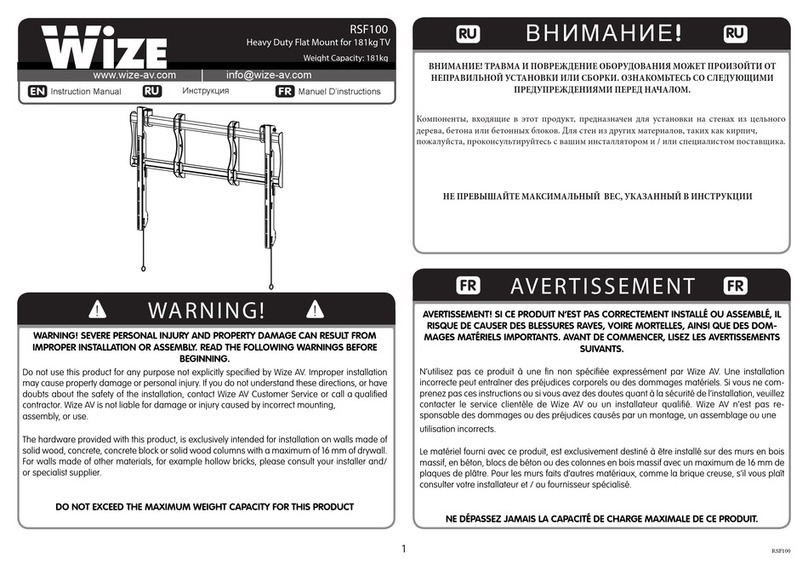Wize RSF100 instruction manual