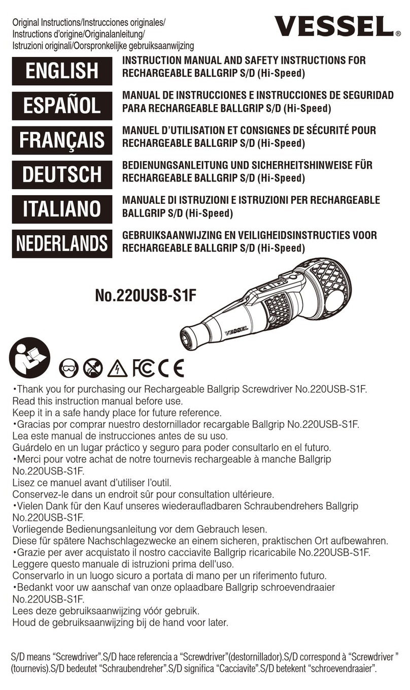 Vessel 20USB-S1F Instruction manual and safety instructions