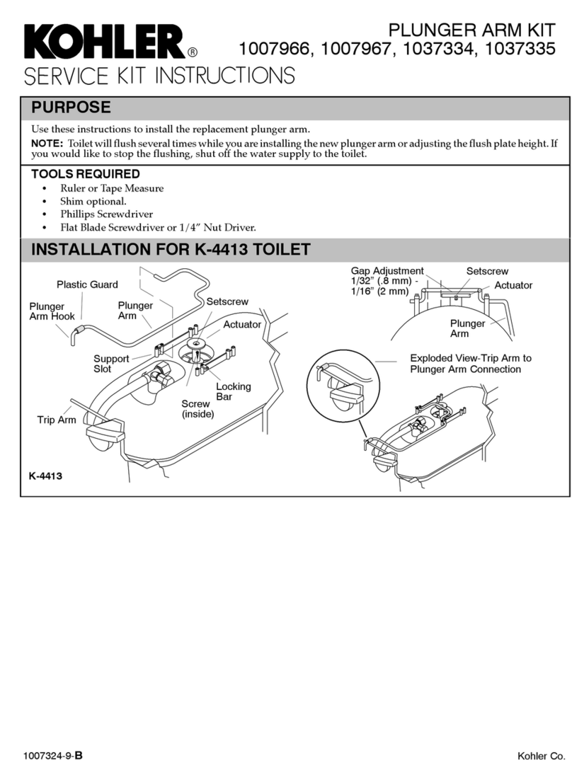 Kohler 1007966 Service Kit Instructions