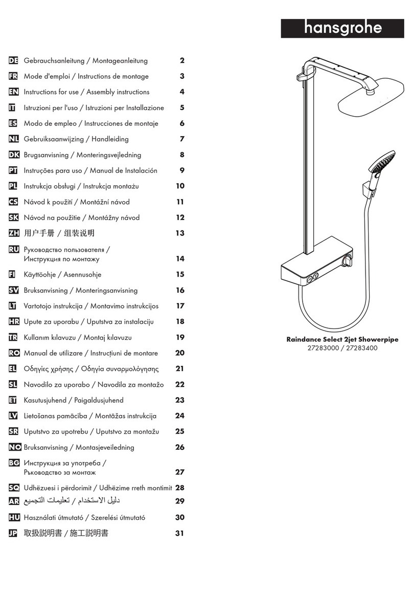 Hans Grohe Raindance Select 2jet Showerpipe 27283000 Manual