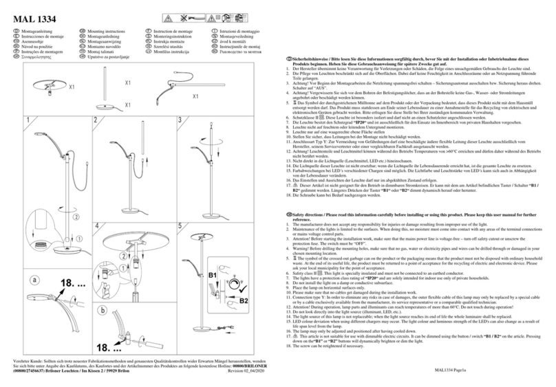 Briloner 1334022 Mounting instructions
