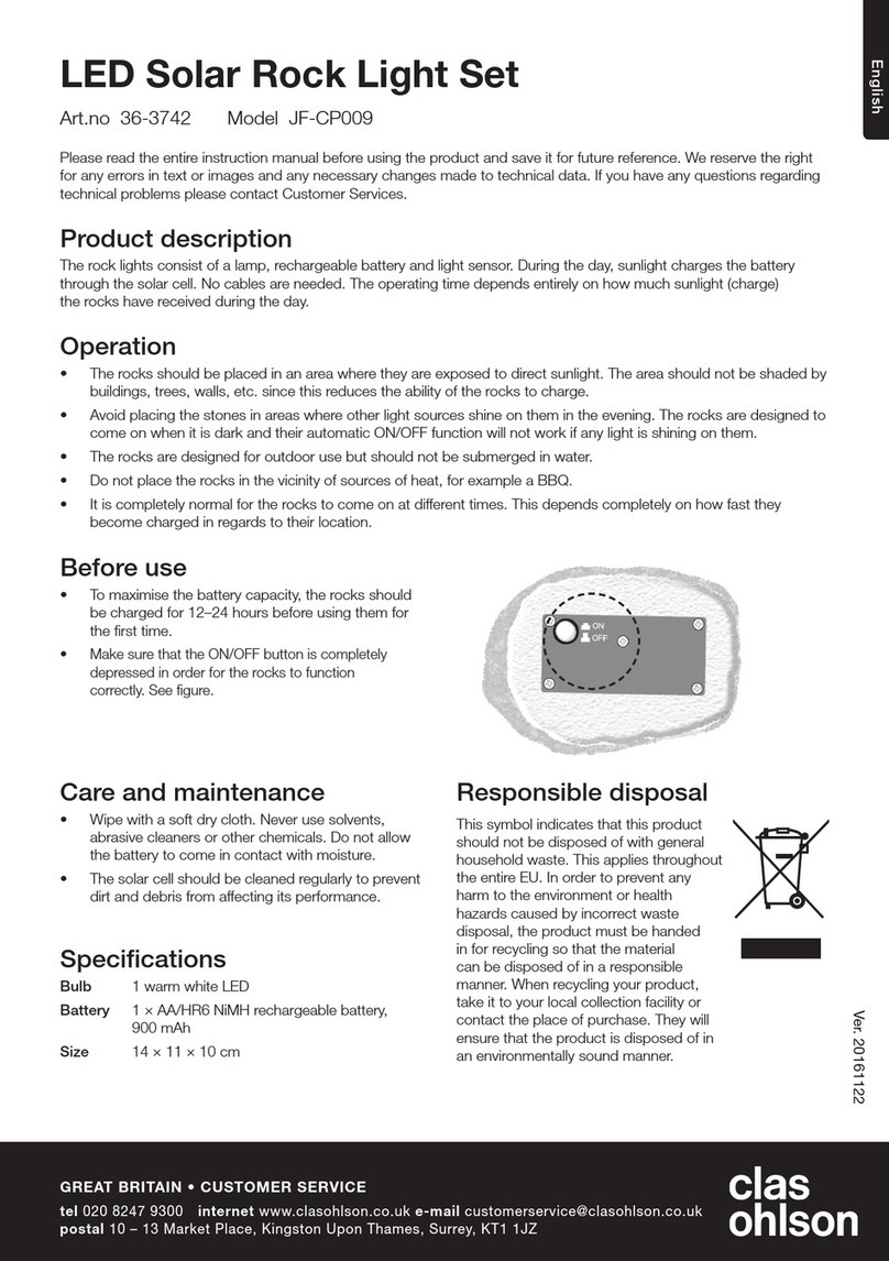 Clas Ohlson JF-CP009 quick start guide