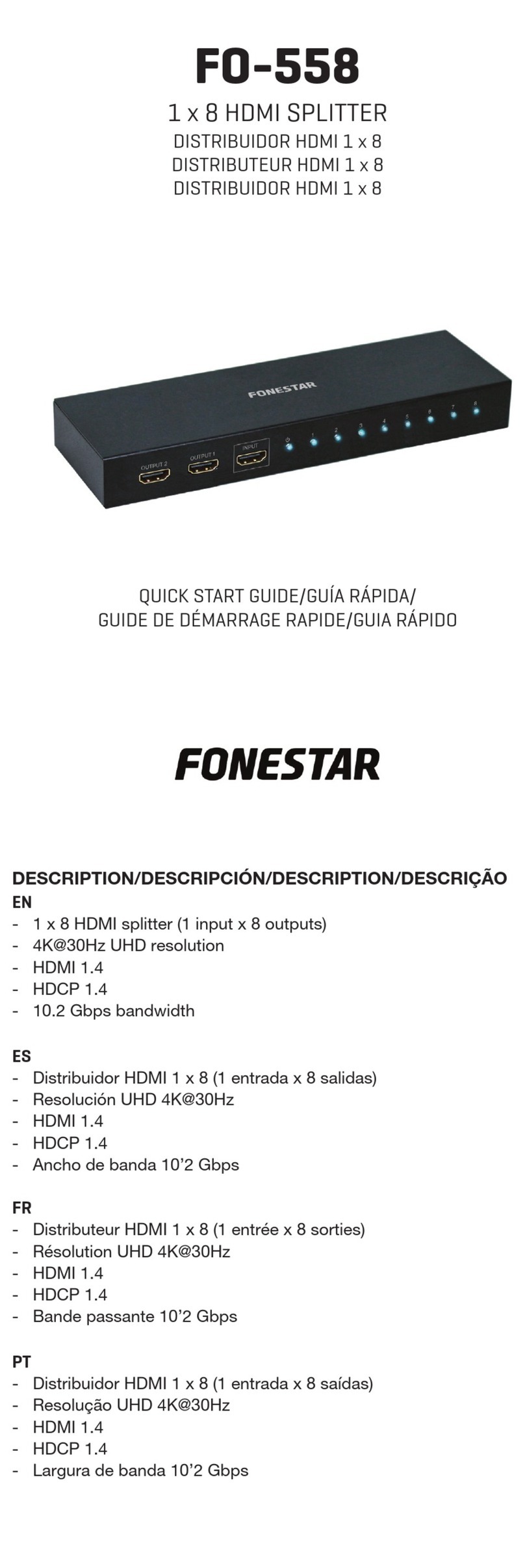 FONESTAR FO-558 User manual