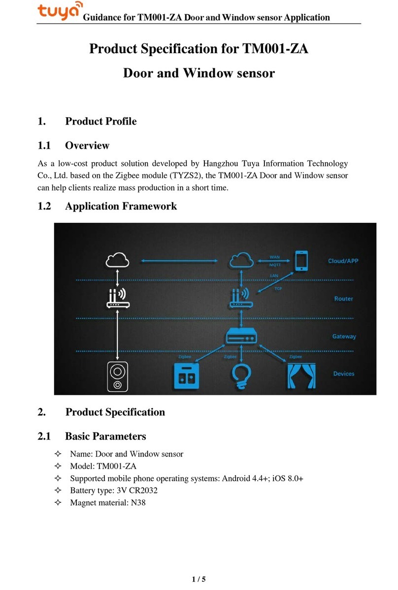 TUYA TM001-ZA Product specification