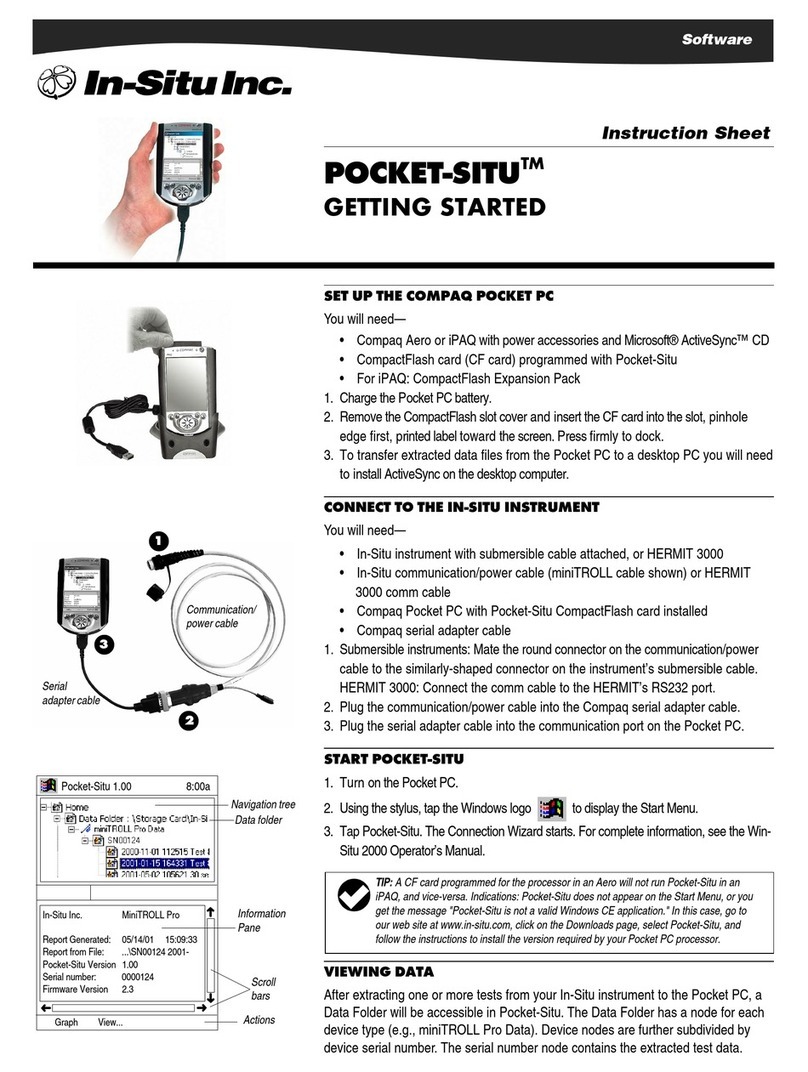 In-situ POCKET-SITU instruction sheet In-situ POCKET-SITU instruction sheet