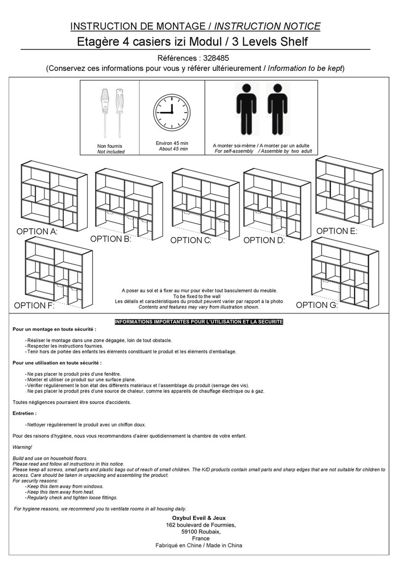 Oxybul éveil & jeux 328485 Operation and maintenance manual Oxybul éveil & jeux 328485 Operation and maintenance manual