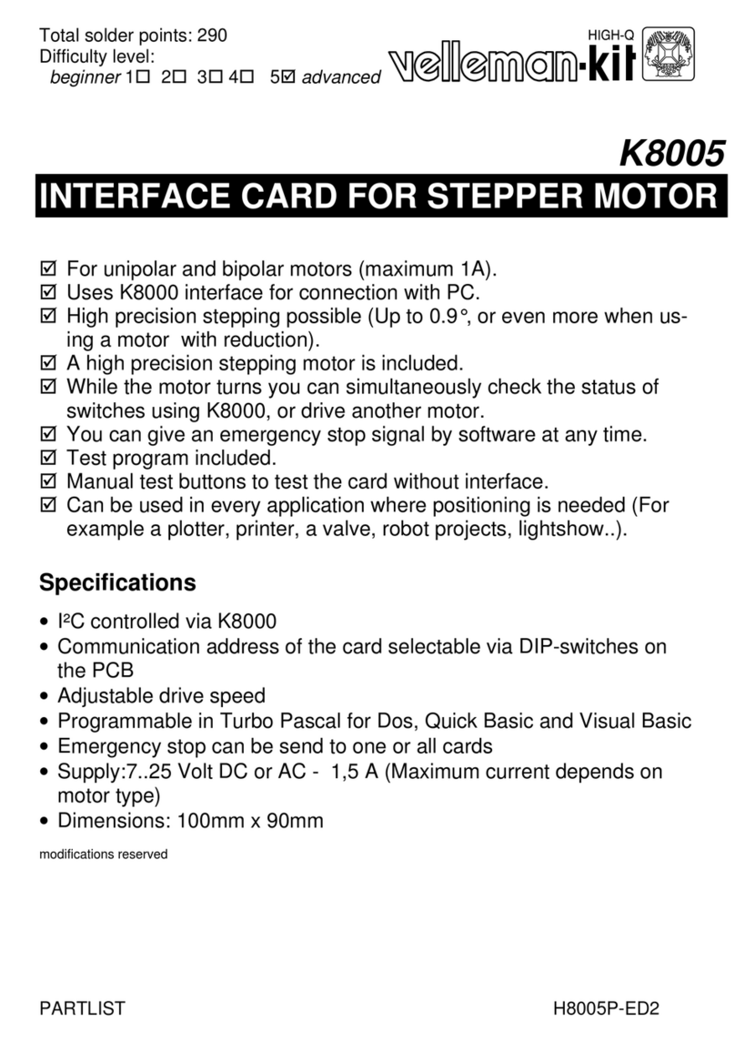 Velleman-Kit K8005 manual