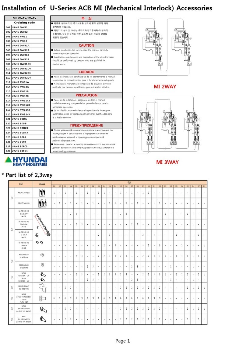 Hyundai Heavy Industries U Series User manual