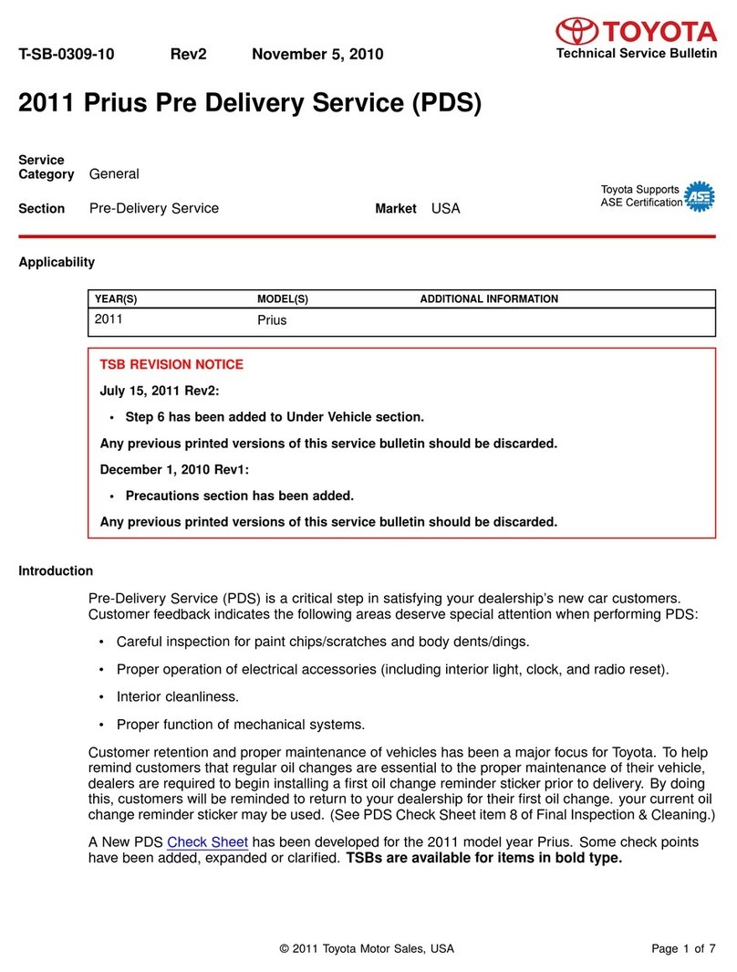Toyota Prius 2011 Reference manual Toyota Prius 2011 Reference manual