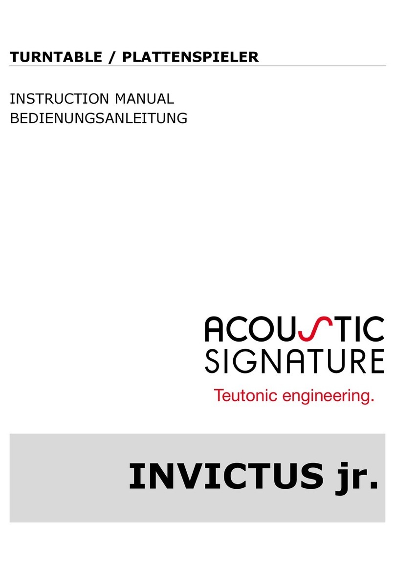 Acoustic Signature INVICTUS jr User manual