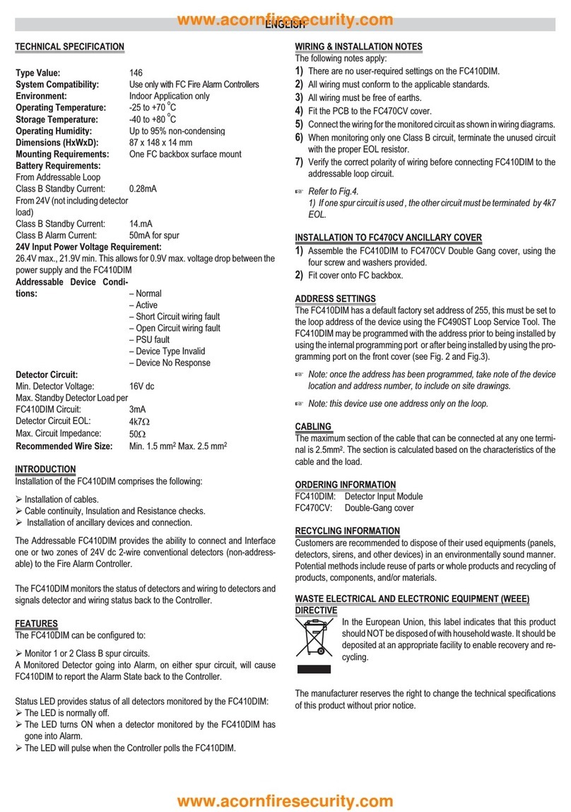 FireClass FC410DIM quick start guide