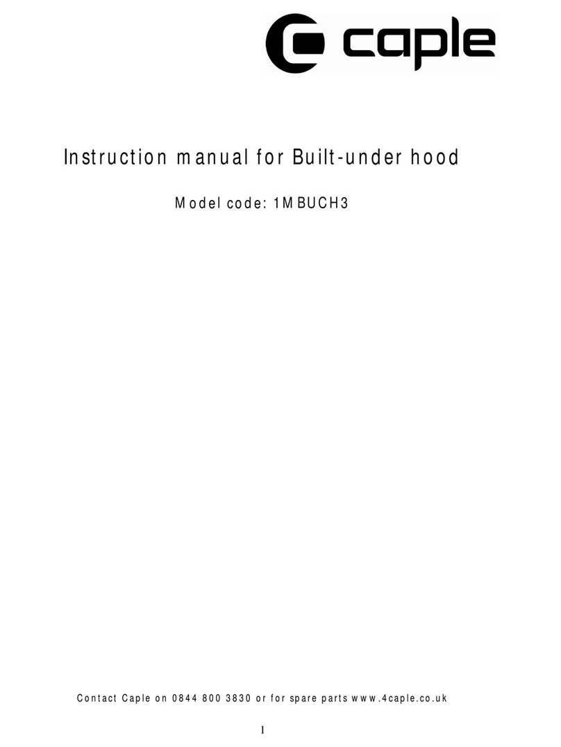 Caple 1MBUCH3 User manual Caple 1MBUCH3 User manual
