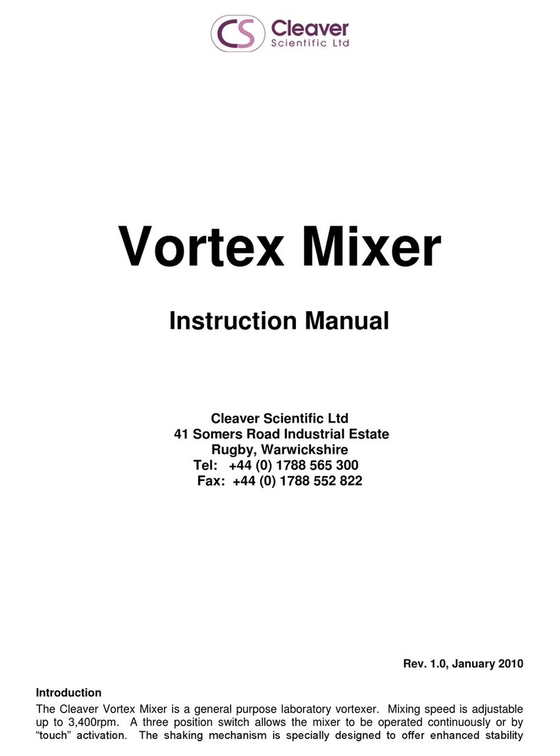 Cleaver Scientific CSLVORTEX instruction manual