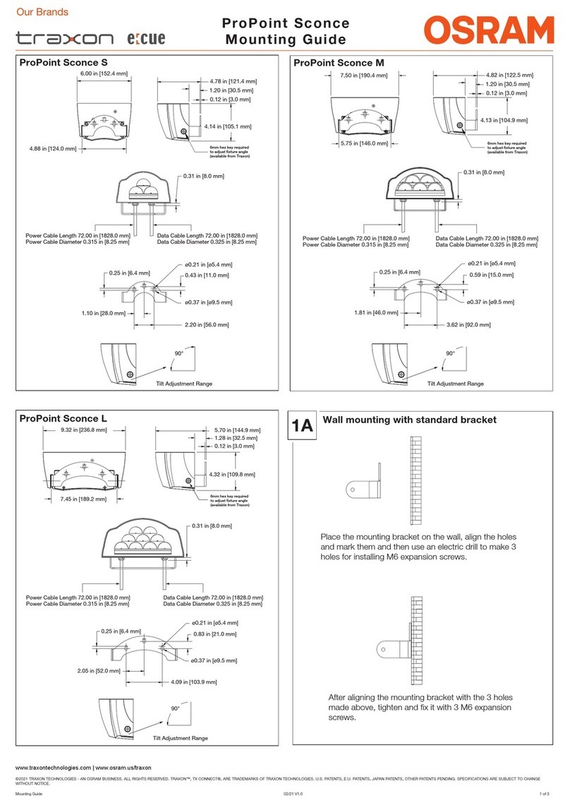 Osram ProPoint Sconce Series Installation instructions manual