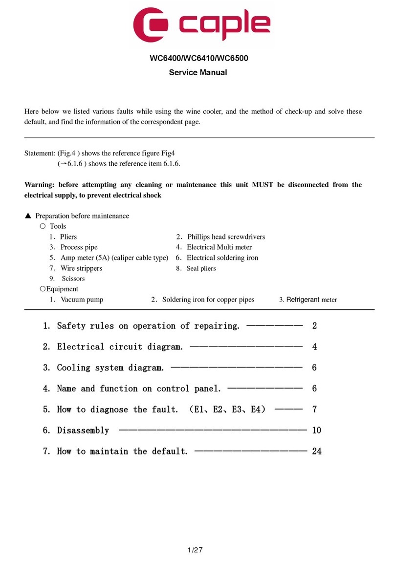 Caple WC6400 User manual