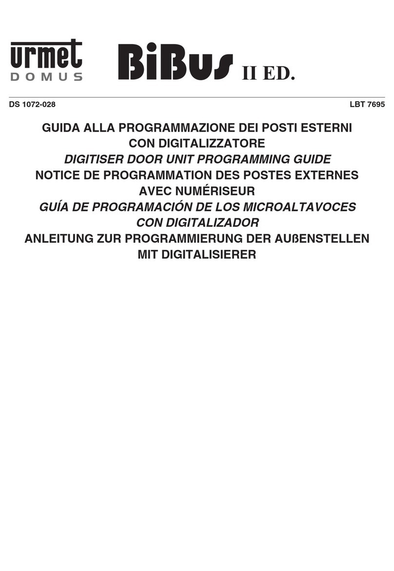 urmet domus BiBus II LBT 7695 Programming guide urmet domus BiBus II LBT 7695 Programming guide
