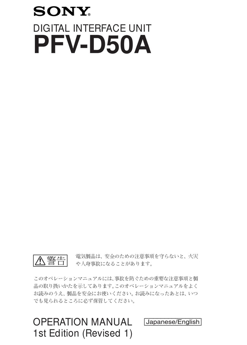Sony PFV-D50A User manual