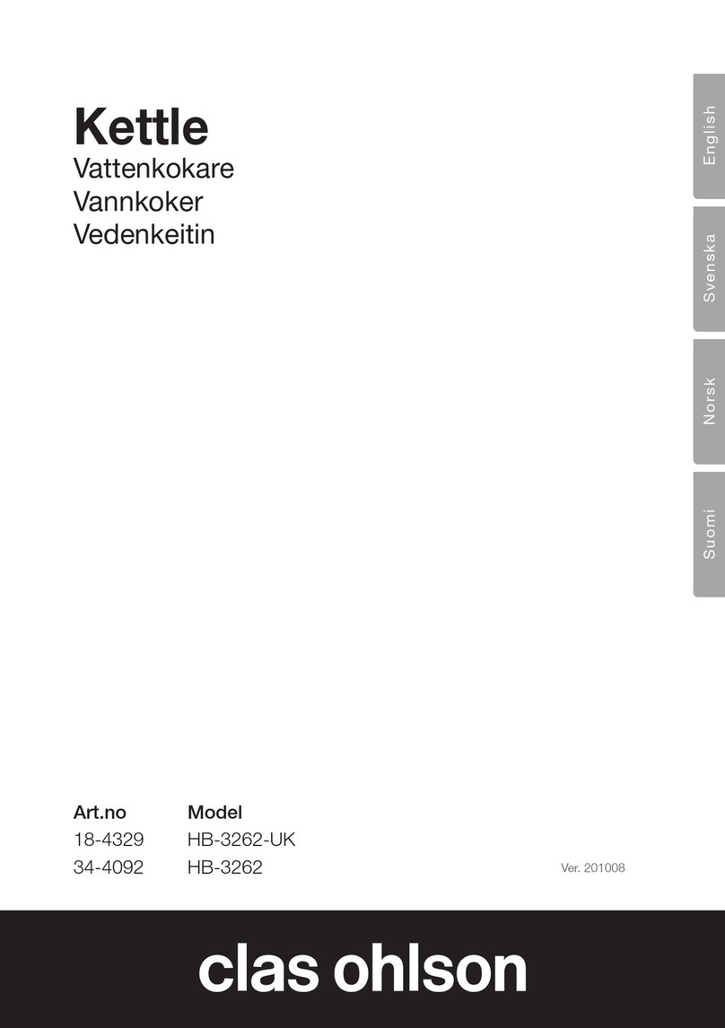 Clas Ohlson HB-3262-UK User manual Clas Ohlson HB-3262-UK User manual