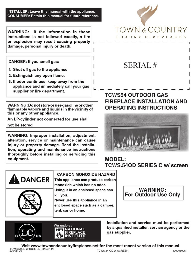 Town & Country Fireplaces TCWS.54OD Installation and operating instructions Town & Country Fireplaces TCWS.54OD Installation and operating instructions