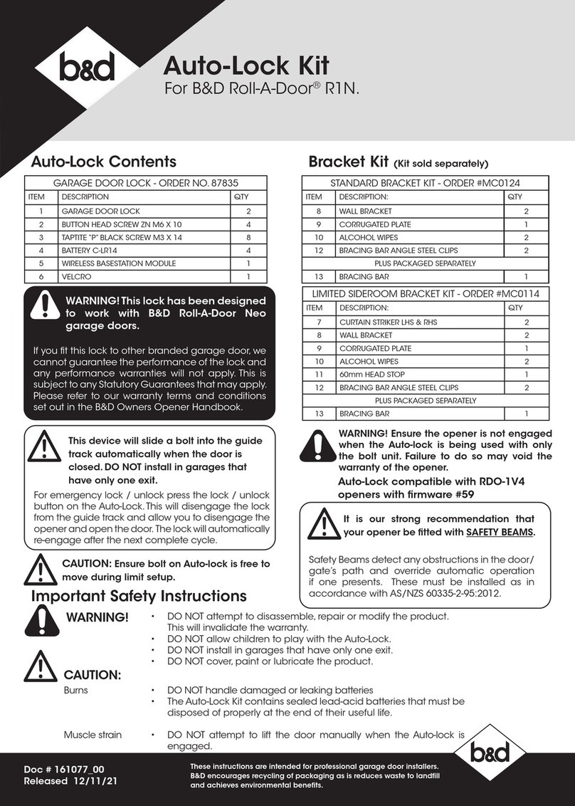 B&D Roll-A-Door R1N installation instructions