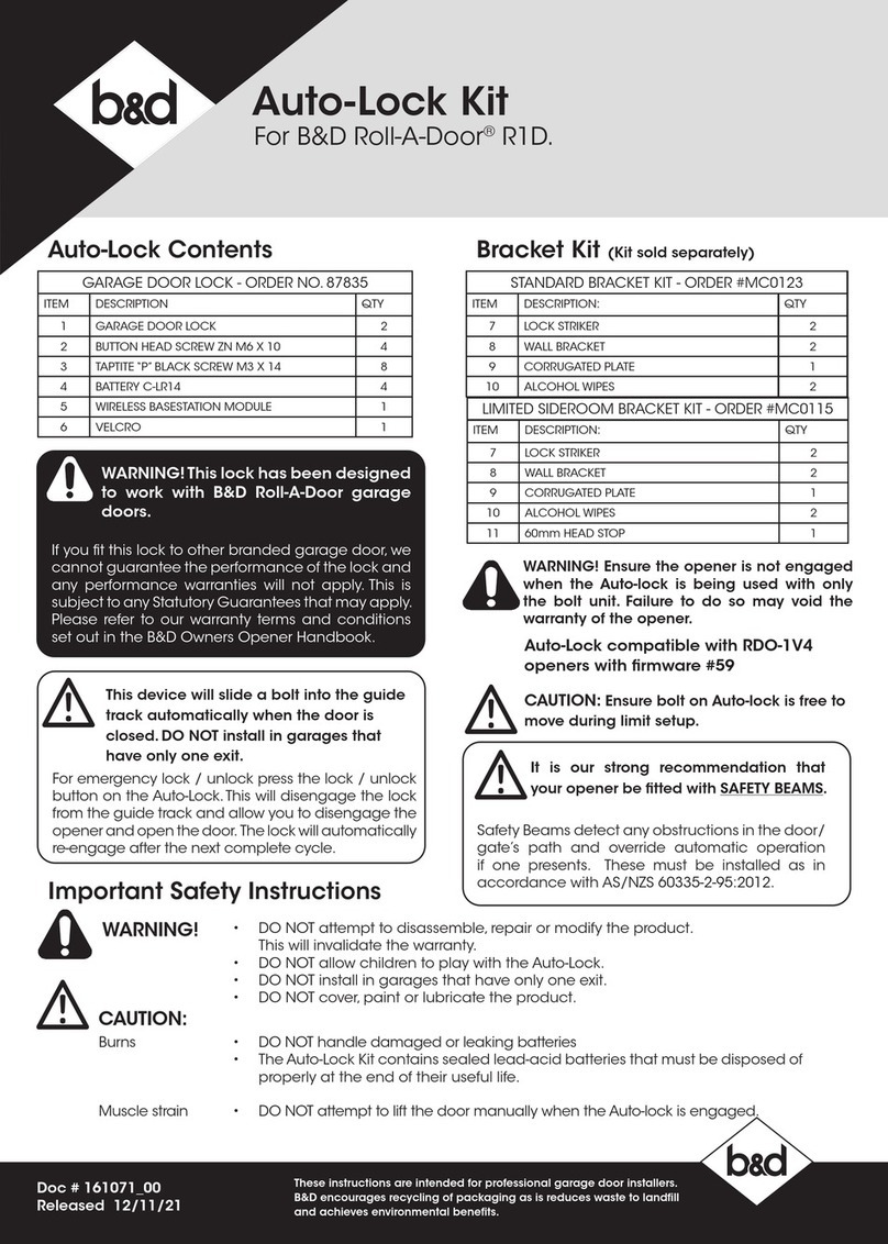 B&D Roll-A-Door R1D installation instructions