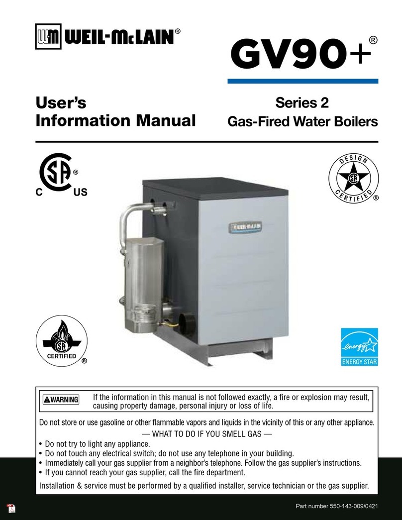 Weil-McLain GV90+ User's information manual