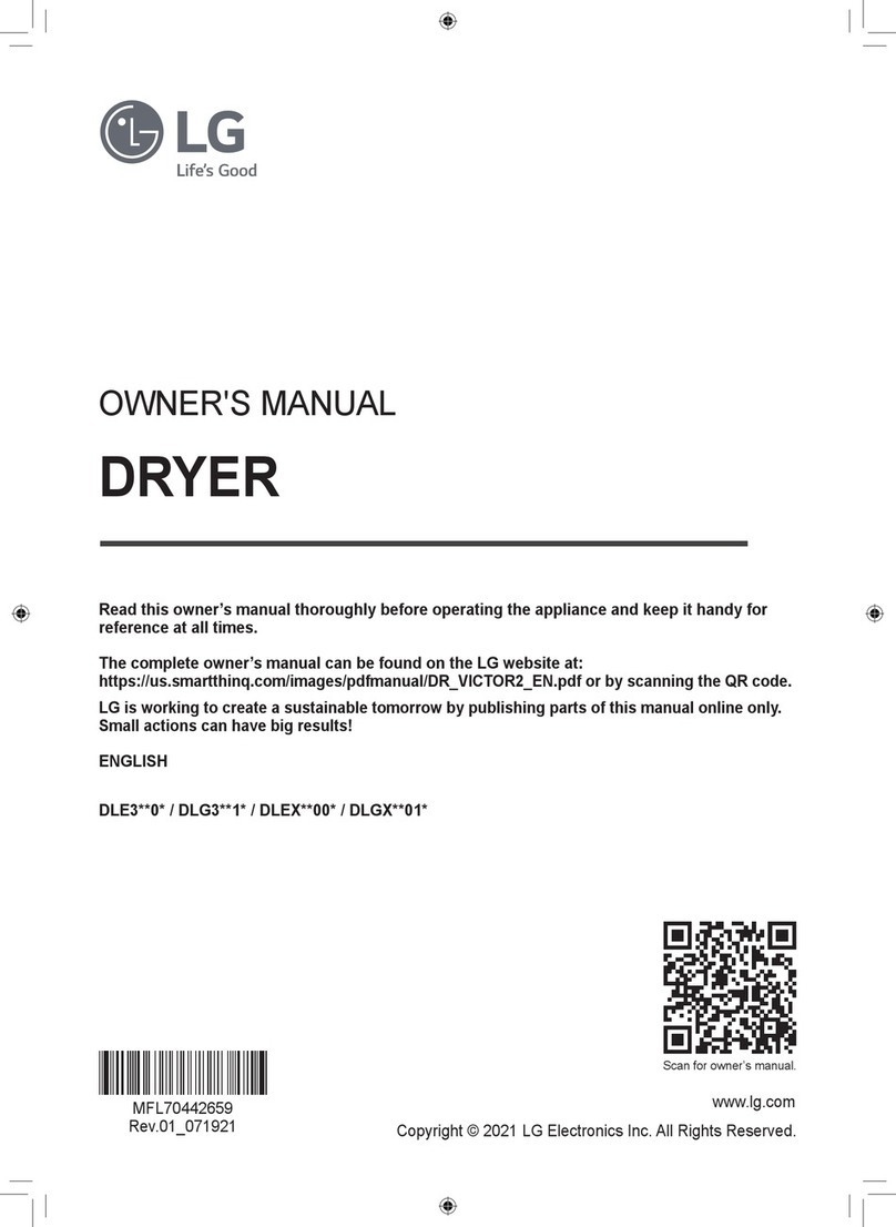 LG DLE3 0 Series User manual