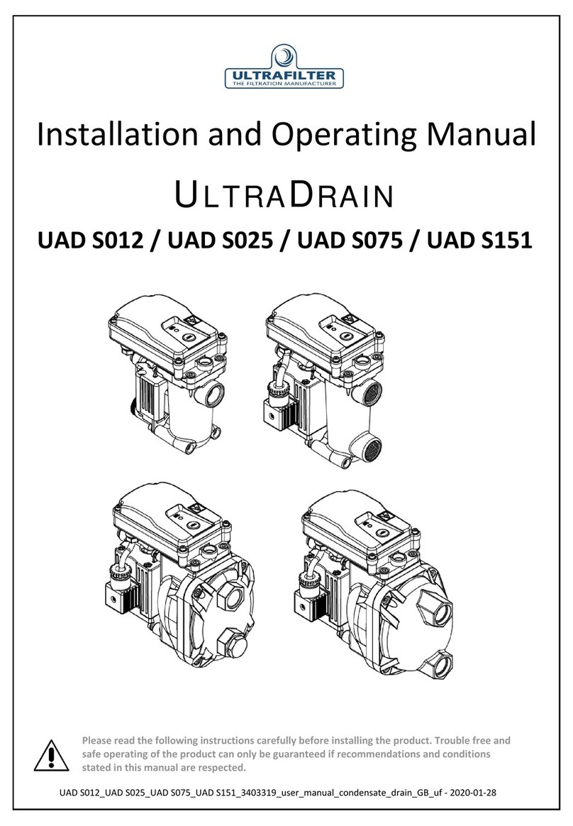 Ultrafilter Ultra Drain UAD S012 Installation and operating manual