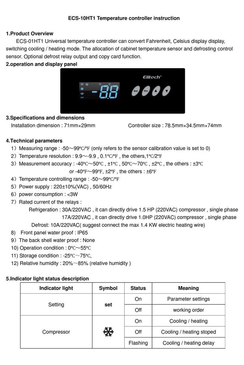 Elitech ECS-10HT1 Instruction