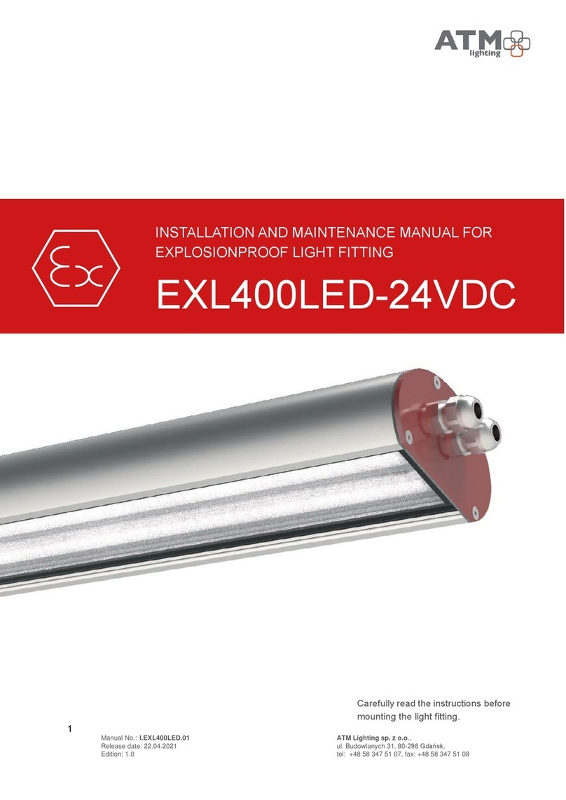 ATM Lighting EXL400LED-24VDC Installation and maintenance manual