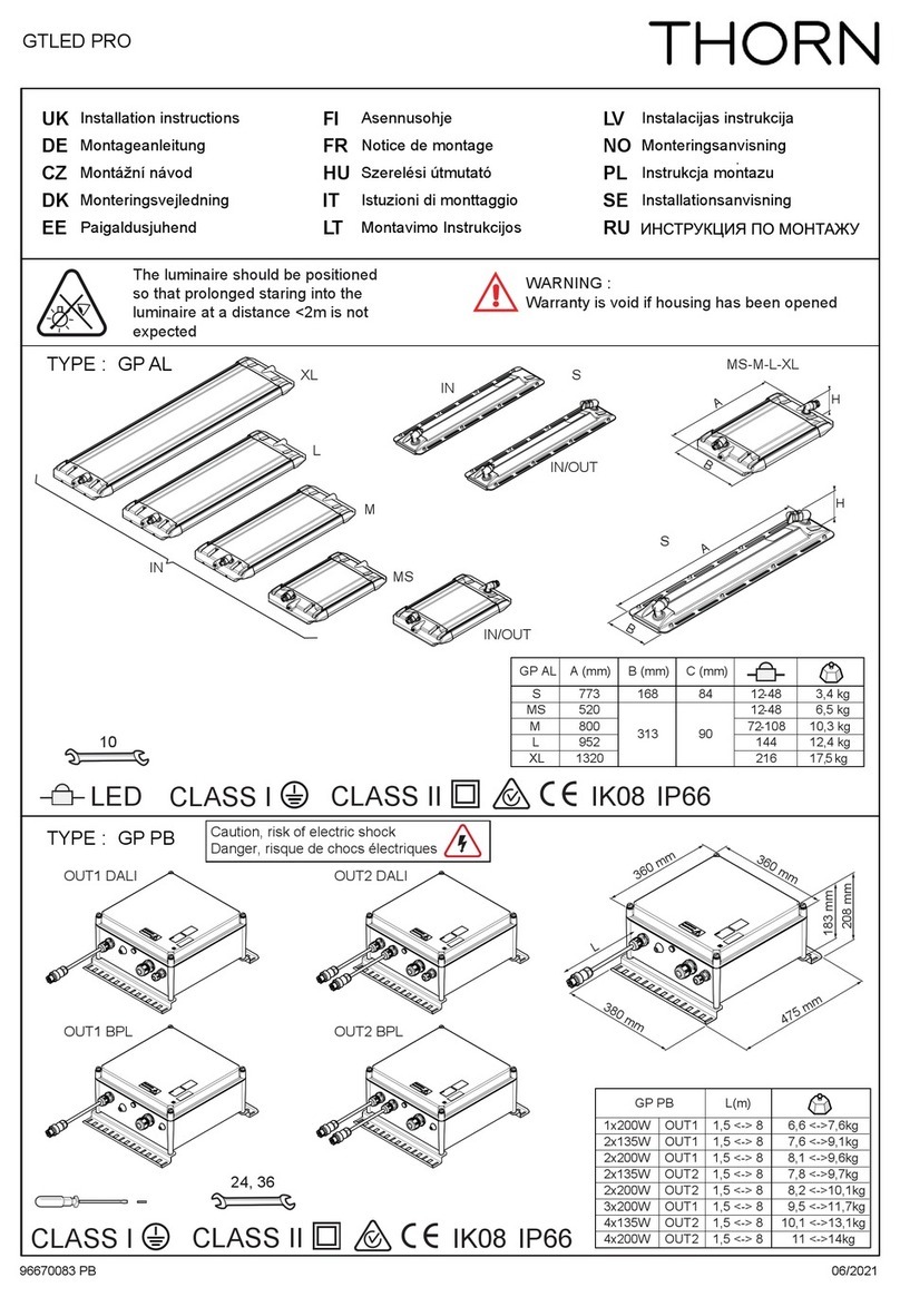 Thorn GTLED PRO User manual