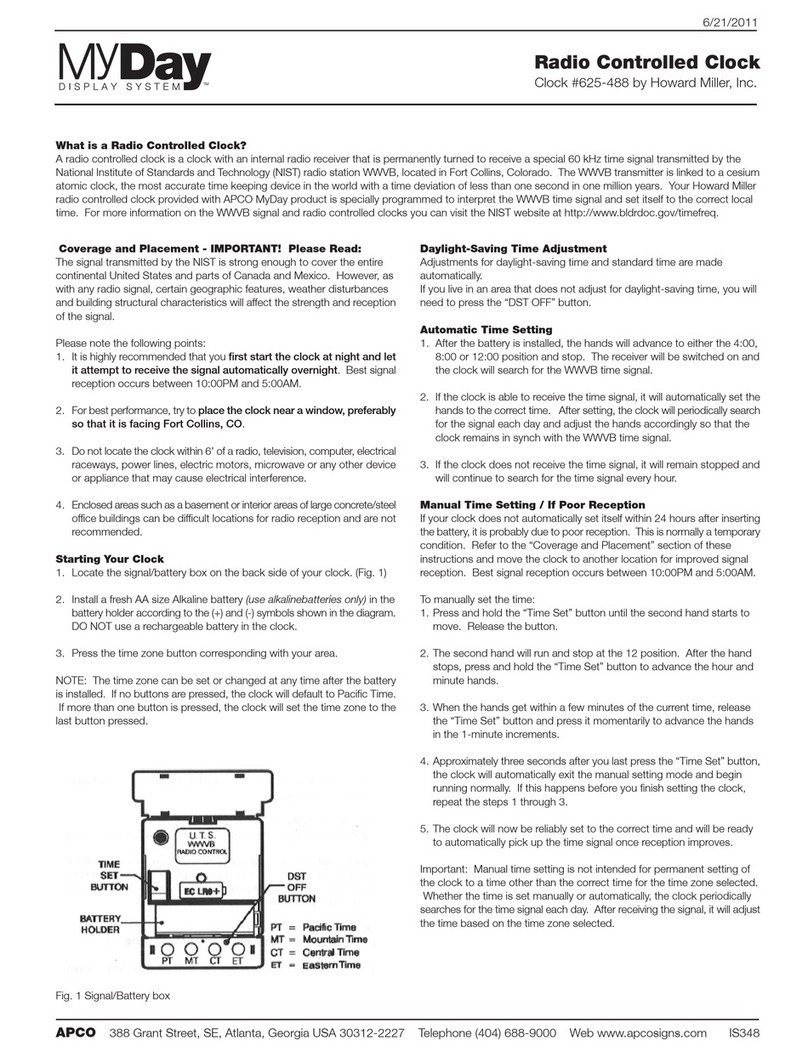 Howard Miller MYDay 625-488 quick start guide