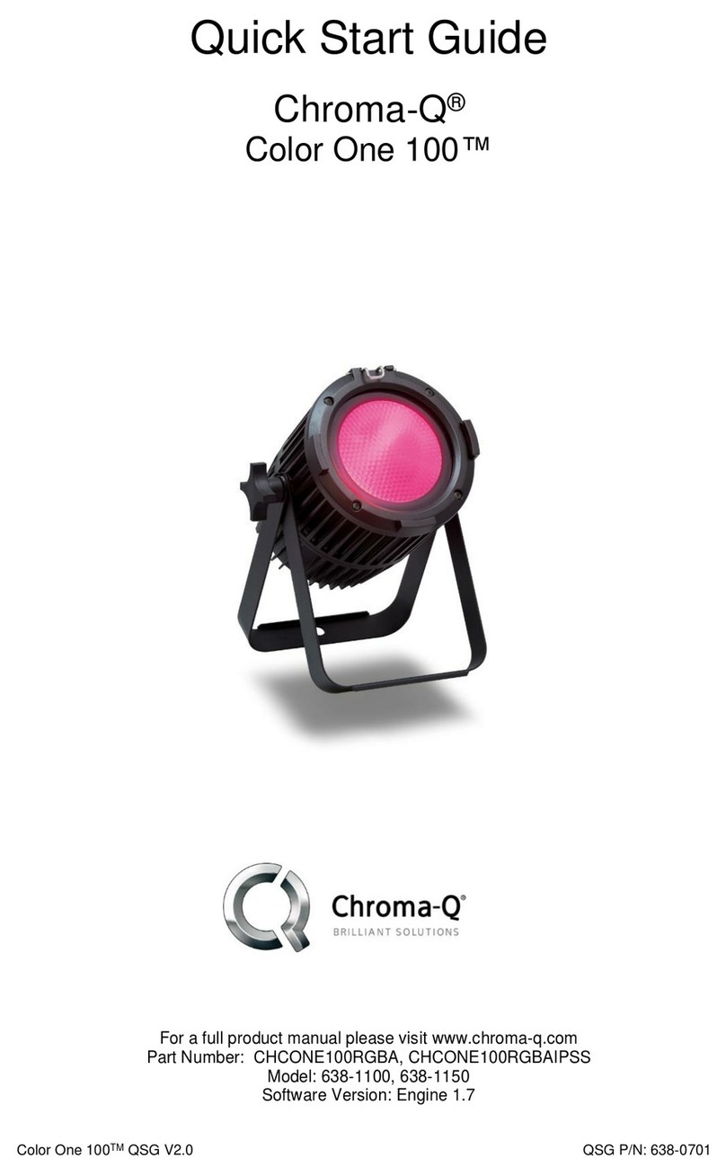 Chroma Color One 100 638-1100 User manual