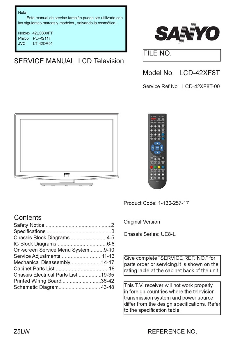 Sanyo LCD-42XF8T User manual