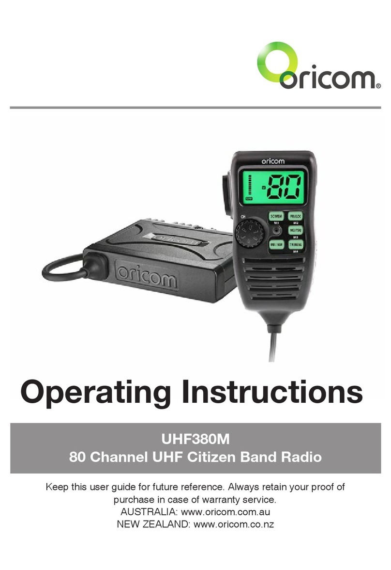 Oricom UHF380M operating instructions