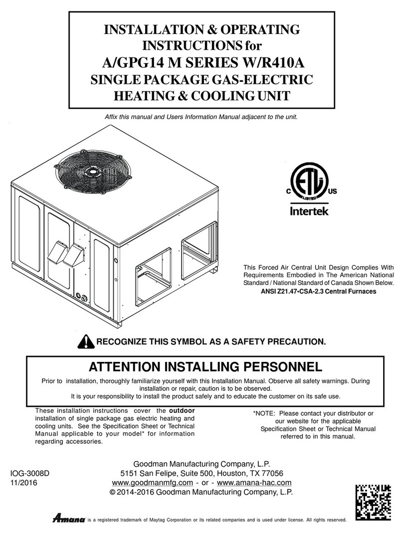 Goodman Maytag Amana A/GPG14 M Series Manual