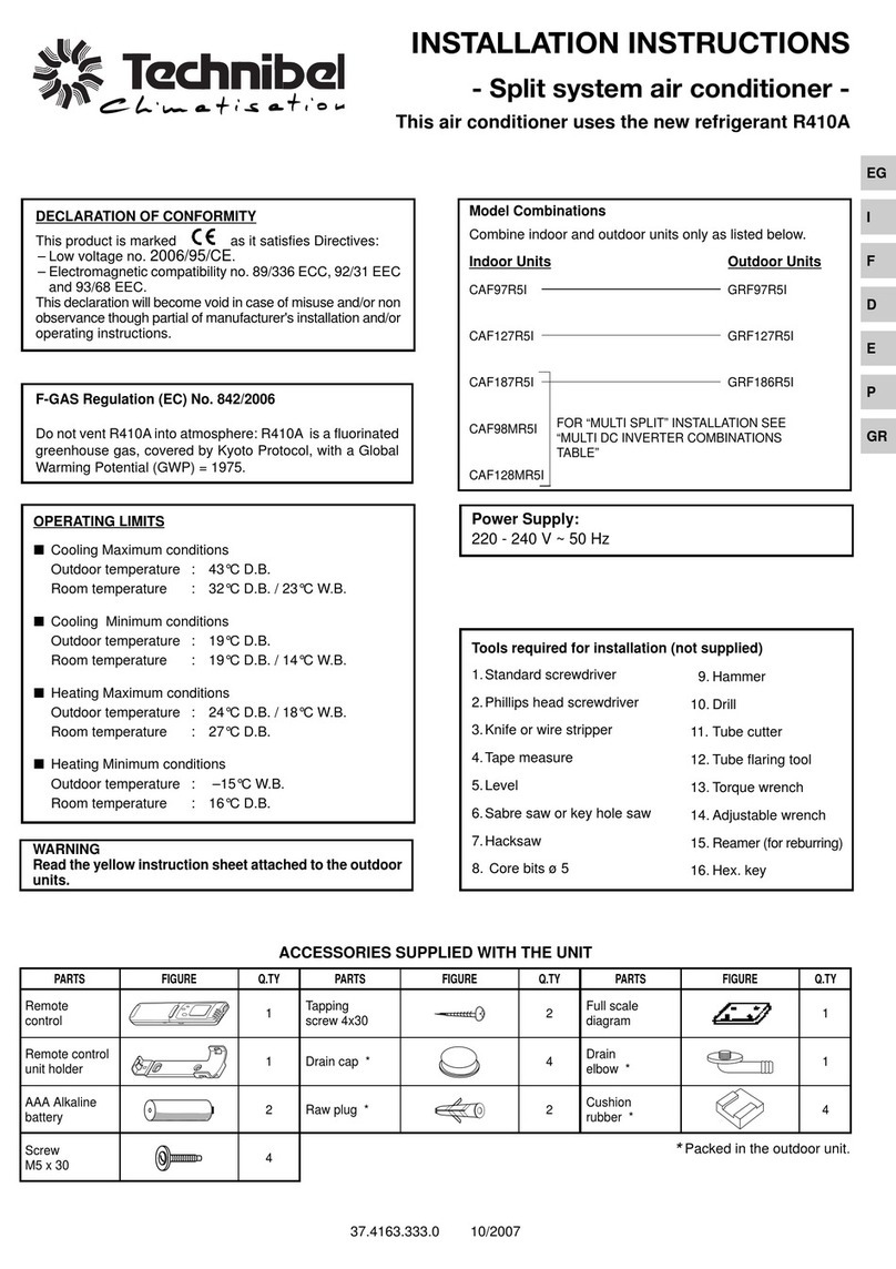 Technibel Climatisation CAF97R5I User manual