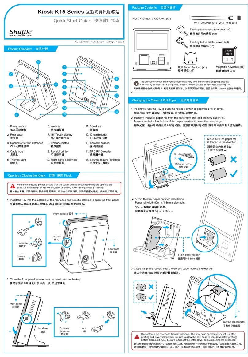 Shuttle Kiosk K15 Series User manual