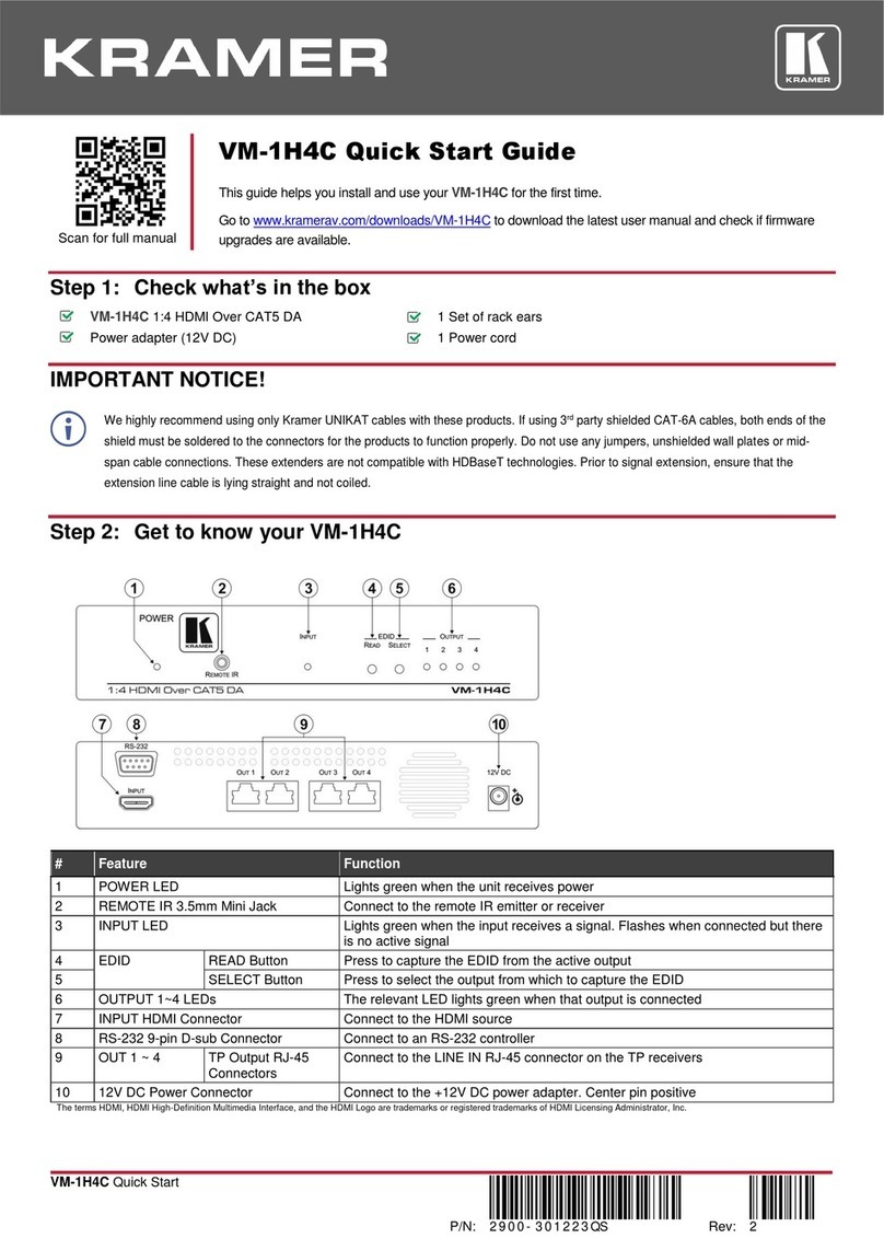 Kramer VM-1H4C User manual