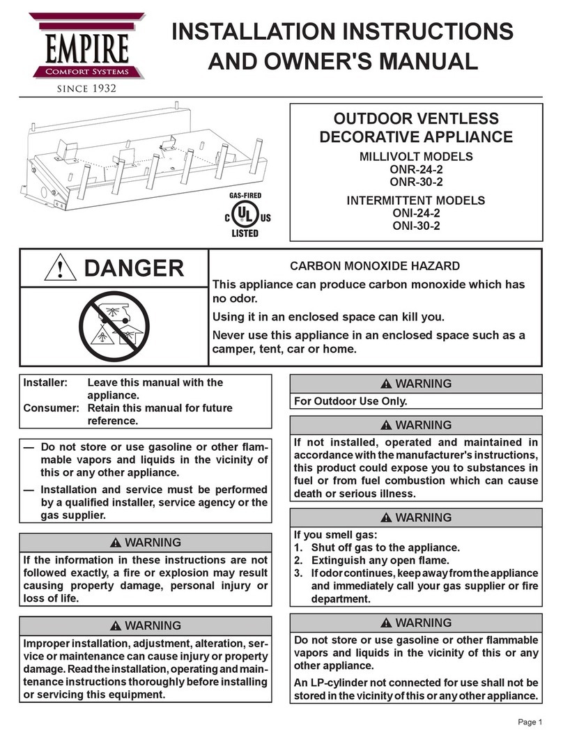Empire Comfort Systems ONR-24-2 Installation instructions and owner's manual Empire Comfort Systems ONR-24-2 Installation instructions and owner's manual