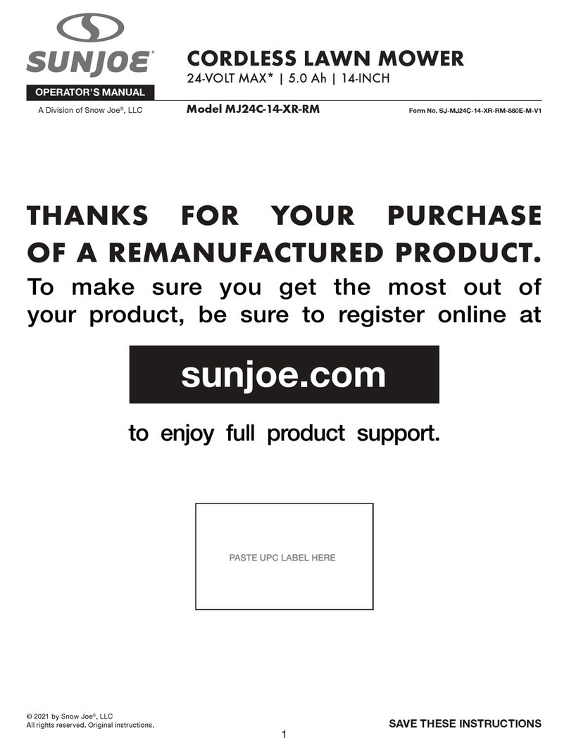 SNOWJOE SUNJOE MJ24C-14-XR-RM Operator's manual