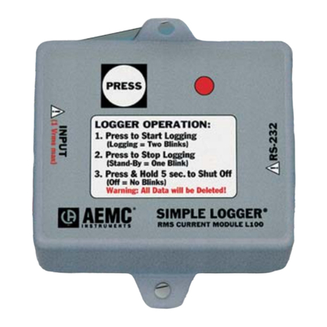 AEMC instruments SIMPLE LOGGER L100 User manual AEMC instruments SIMPLE LOGGER L100 User manual