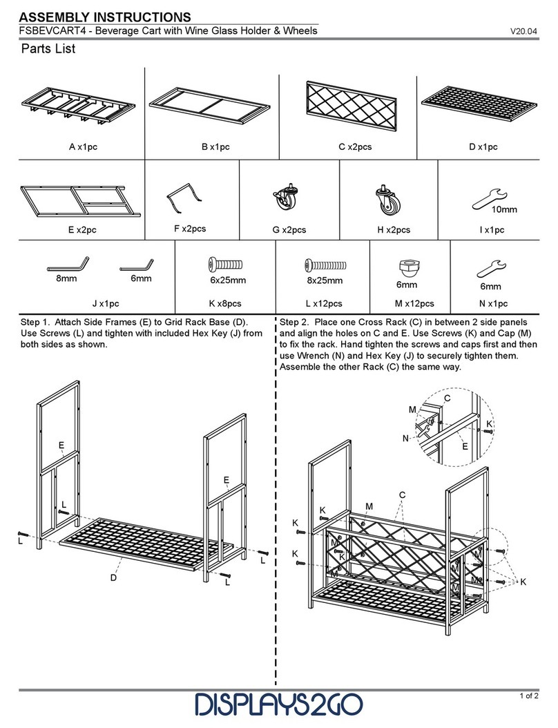Displays2go FSBEVCART4 Assembly instructions