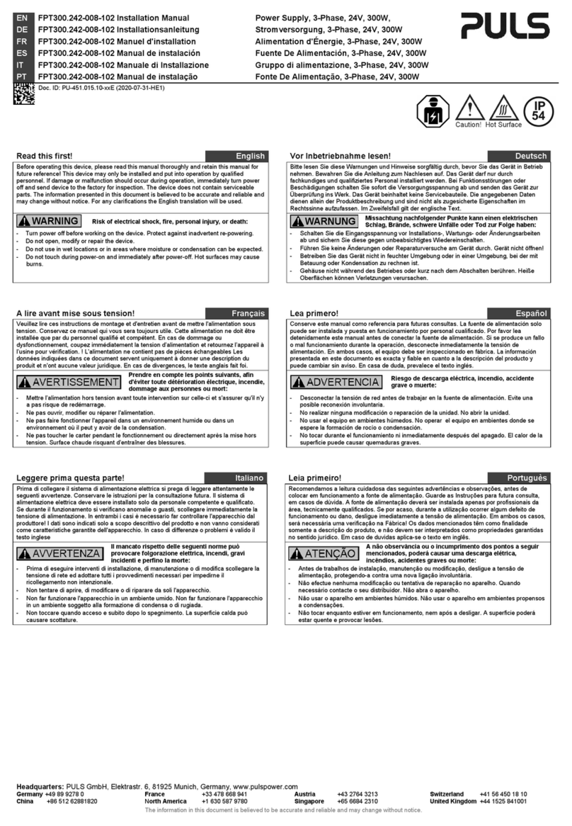 Puls FPT300.242-008-102 User manual