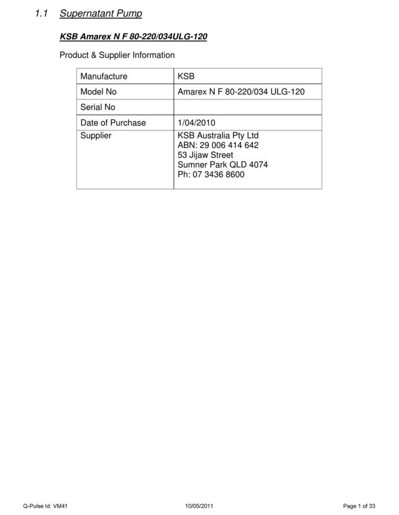 KSB Amarex N F 80-220/034U LG-120 manual