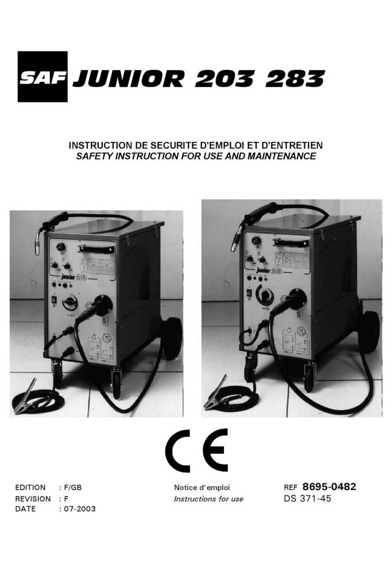 SAF JUNIOR 203 Safety instruction for use and maintenance